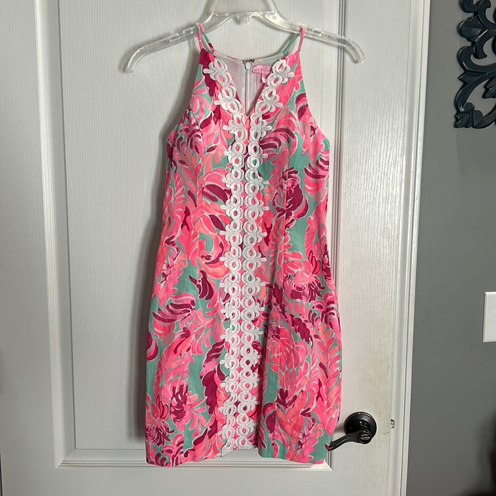Lilly Pulitzer Pearl Shift Dress GREAT USED CONDITION size 0